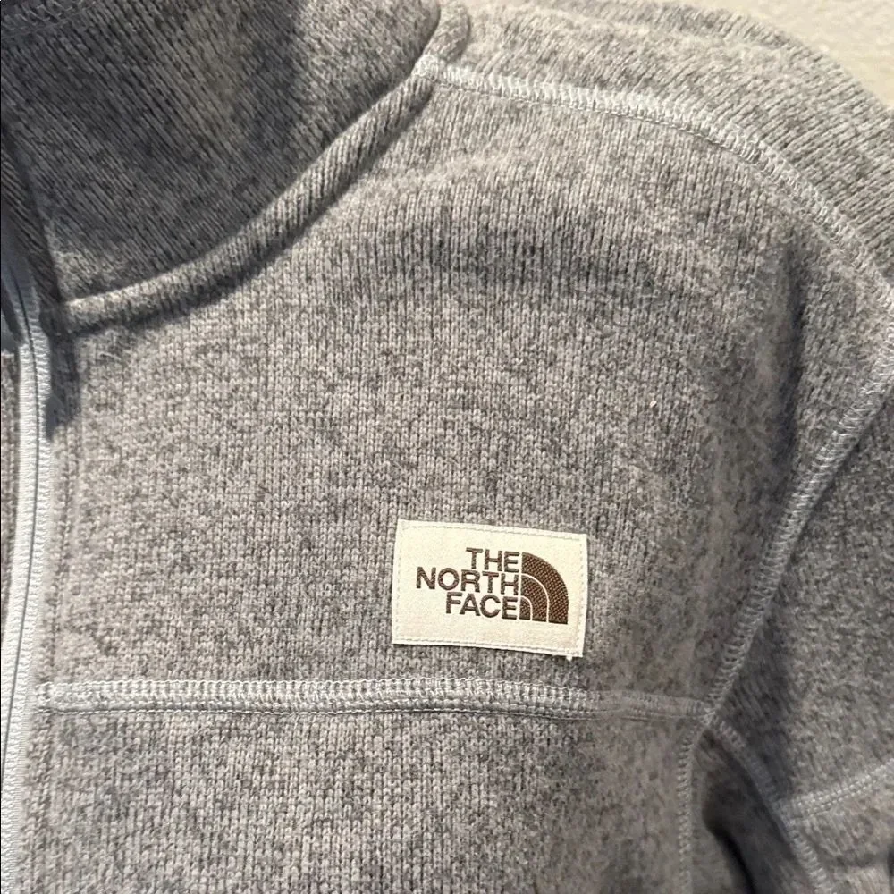 The North Face Heather Gray Half-Zip Fleece Size L